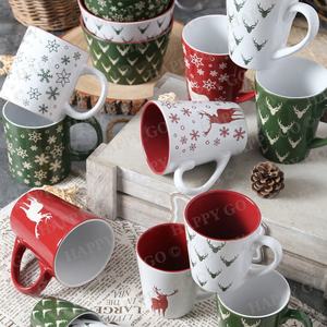 Happy go-<span class=keywords><strong>taza</strong></span> con estampado de pantalla de seda, <span class=keywords><strong>taza</strong></span> con diseño navideño de copos de nieve, 80ml, 2,8 oz - Product Image 1