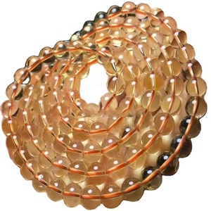 Handmade <strong>Citrine</strong> Round Beads Necklace <strong>Jewellery</strong> - Product Image 1