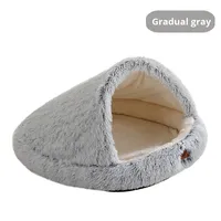 Winter-Warmes Muschelförmiges Katzenbett, Umfassendes Haustierbett, Hundebett, Geschlossenes Katzenbett