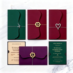Tarjetas de Invitación de Boda Pequeñas de Alta Gama con Logotipo Personalizado, Tarjetas de Agradecimiento con Sobres Impresos a Juego para Organizadores de Eventos - Product Image 1