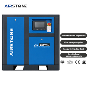 Compresseur à vis rotatif industriel Airstone à faible bruit et économie d'énergie, 8 bar, 7,5 KP, 10 HP, avec aimant, certifié CE - Product Image 1