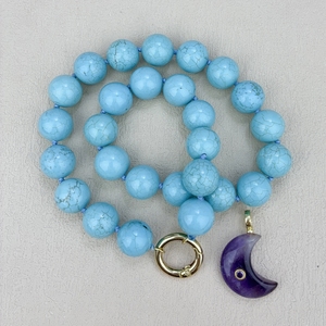 Collar de Piedras Preciosas Curativas de Estilo Bohemio, Collar de Turquesa para Mujer y Hombre, Regalo, Collar de Cuentas de Piedra Azul, Regalo Empresarial para Año Nuevo - Product Image 2