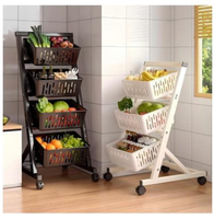 Étagère de cuisine pliable sur pied, multi-niveaux, pour rangement et organisation