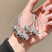 Élastique à cheveux haut de gamme en or et argent pour femmes et filles, accessoires capillaires tendance, vente en gros
