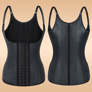 XXS-6XLプラスサイズアンダーバストベルトFajas Reductoras Gaine Amincissante Corset 25スチールボーン100% ラテックスウエストトレーナーベスト女性 - Product Image 1
