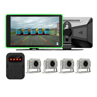 Système de sécurité pour camion 4CH AHD 1080P 360° avec aide au recul, écran tactile Android portable 10,1 pouces, CarPlay DVR pour camion