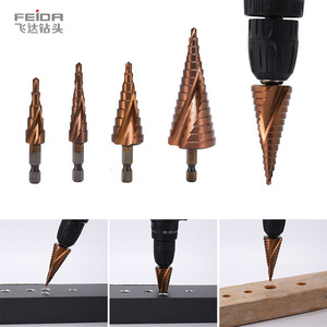 Đầu khoan bước FEIDA HSS Co M35 5% Coban 4-12mm 4-20mm 4-32mm cán lục giác dùng cho thép không gỉ, kim loại, gỗ - Product Image 2