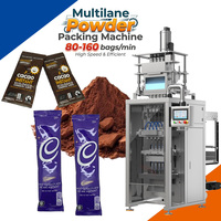 Machine d'emballage automatique verticale pour sachets de poudre de cacao, machine d'emballage multi-voies pour petits sachets de poudre de collagène