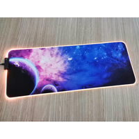Mouse Pad Gaming Kulit PU Premium Ergonomis Trendy dengan Lampu RGB 15W dan Pengisian Daya Nirkabel Cepat, Ukuran Ekstra Besar, Laris Terjual