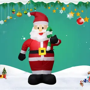 Рождественские украшения, реквизит для проведения мероприятия, надувные маленькие костыли 1,2 м, Санта-Клаус