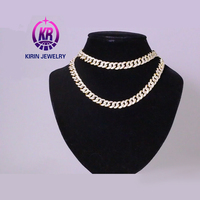 Collier chaîne à maillons en argent 925 plaqué or 18K 14K pour hommes et femmes, vente en gros Chine, idéal pour mariages en France