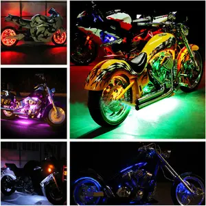 FOR Harley Motorcycle Chassis Ambient Light Modification Colorful Flash Music Rhythm LED Lights Car Light Accessories