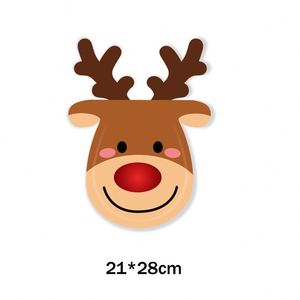 Decoraciones Personalizadas para el Día del Padre con Diseño de Reno Navideño, Platos de Papel Desechables para Fiestas - Product Image 5
