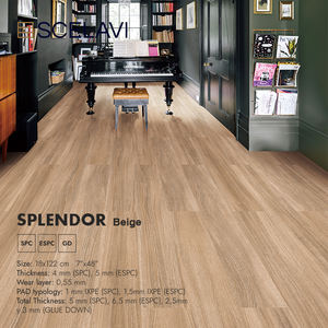 Carreaux à grain <span class=keywords><strong>de</strong></span> bois hybride SPC Revêtement <span class=keywords><strong>de</strong></span> <span class=keywords><strong>sol</strong></span> stratifié en PVC bon marché Planche <span class=keywords><strong>de</strong></span> vinyle Utilisation intérieure Parquet hybride Conception graphique - Product Image 3