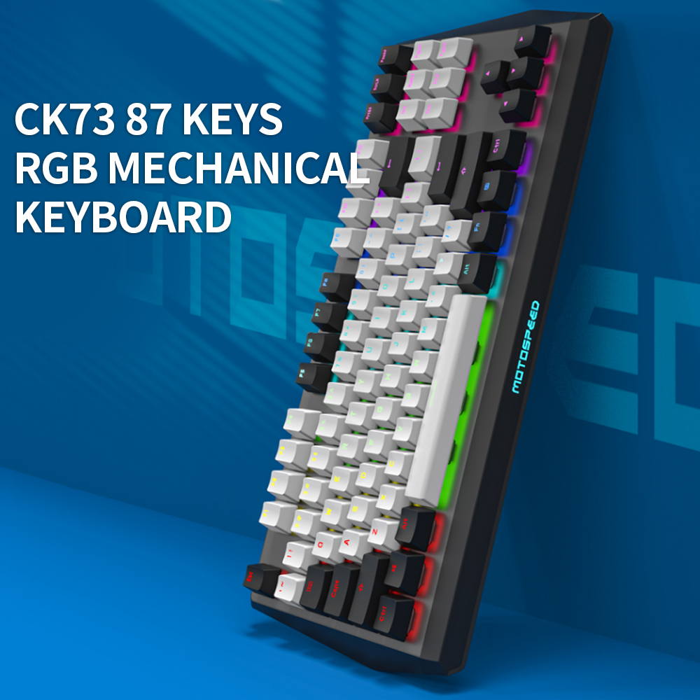 Motospeed CK73 Wired Mechanical Gaming Keyboard - 87 Keys RGB