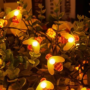Nouvelle <span class=keywords><strong>guirlande</strong></span> lumineuse <span class=keywords><strong>solaire</strong></span> LED extérieure IP44 en forme d'abeille, étanche, pour jardin et pelouse, avec matériau en cuivre - Product Image 2