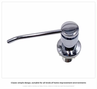 Distributeur de savon liquide manuel pratique en acier inoxydable 304 avec pompe ABS finition chromée pour cuisine, salle de bain, hôtel, savon mousse