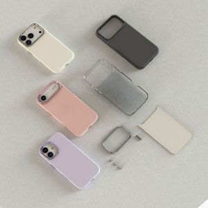Biểu tượng tùy chỉnh sang trọng chống thả kim loại khung cho Iphone 17 Promax trường hợp rắn màu lỏng Silicone trường hợp điện thoại - Product Image 4
