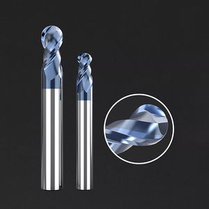 Molino de extremo recto Hrc65 de 2 flautas, molino de extremo de punta de bola de 6mm para herramientas de fresado Cnc, cortador de fresado de revestimiento Tian Nano - Product Image 3