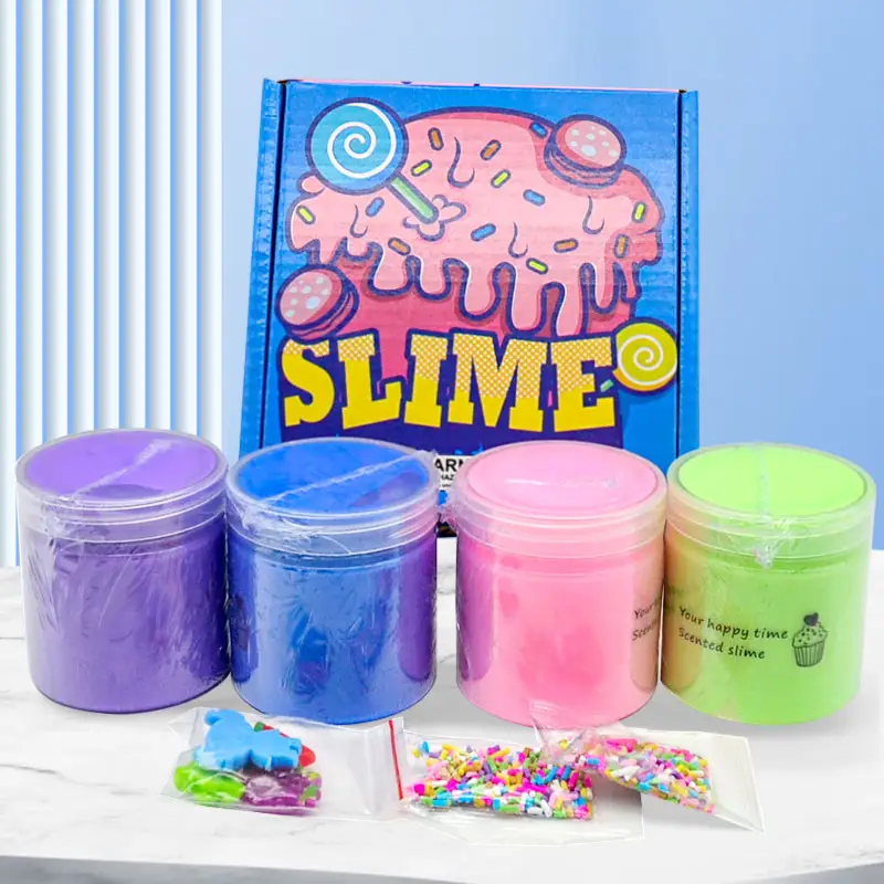 Hochwertiges Stressabbau-Butter Fluffy Cloud Slime Set 100 ml ungiftiges ultraleichtes Ton Super weiches Ramen-Schlamm-Spielzeug für Kinder