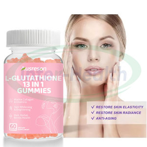Su logotipo Halal L-glutatión Vitamina Gummies Biotina Colágeno Caramelo Gummy Blanqueamiento DE LA PIEL L-glutatión 13 en 1 Gummies - Product Image 2