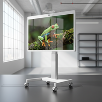 Televisor Inteligente Portátil LED de 43 Pulgadas con Android 15, Pantalla Táctil, Monitor de Pie con Batería de 27000 mAh y Soporte Rodante de 4 Ruedas OEM