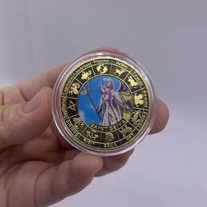 เหรียญทองคำ 24k ลายการ์ตูนอนิเมะญี่ปุ่นเซนต์เซย่า เอเธน่า สำหรับนักสะสม - Product Image 3