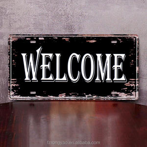 Placa de <span class=keywords><strong>Matrícula</strong></span> Metálica Estilo Antiguo con Números en Relieve, Recuerdos Vintage, Placas Decorativas para Colgar, Accesorios para Automóviles - Product Image 1