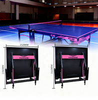 Table de ping-pong pliable double détachable, fournie directement par l'usine, en MDF de 25 mm, pour intérieur