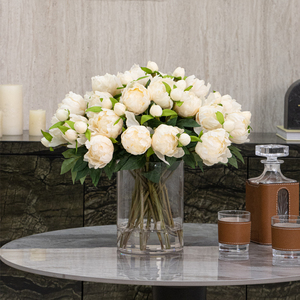 Arreglo <span class=keywords><strong>de</strong></span> flores artificiales rentable con jarrón para comedor boda - Product Image 1