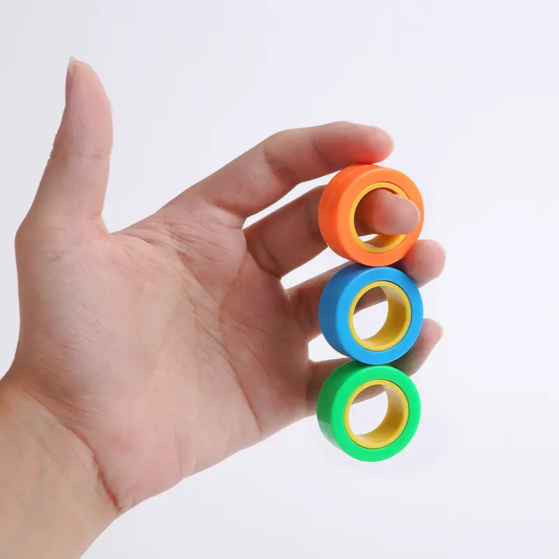 Manufactory wholesale magnetic spinning fidget toys magnetic ring toys