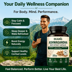 Cápsulas de Extracto de Raíz de Ashwagandha 500mg, Suplemento Herbal para el Alivio del Estrés, Apoyo al Sueño y Equilibrio Energético, Fabricación Estadounidense OEM/ODM - Product Image 2