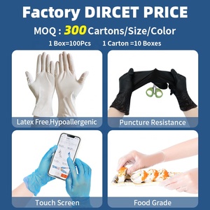 Gants en PVC sans latex 4mil écran tactile étanche résistance chimique gants jetables en vinyle blanc sans poudre pour laboratoire - Product Image 2