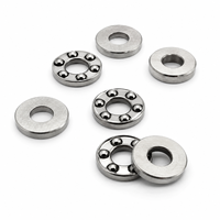 Rodamiento de Bolas de Empuje Plano F5-12, F5-12M 5x12x4mm, Rodamientos de Bolas Axiales Miniatura de Alta Velocidad y Precisión, de Acero Cromado