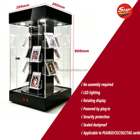 SHP nouveau présentoir de lumière LED Banquet personnalisé rotatif PS a carte de sport BGS CGC vitrine en acrylique noir