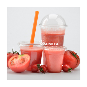 Tek kullanımlık compostable özel baskılı şeffaf plastik suyu milkshake kapaklı bardak - Product Image 4
