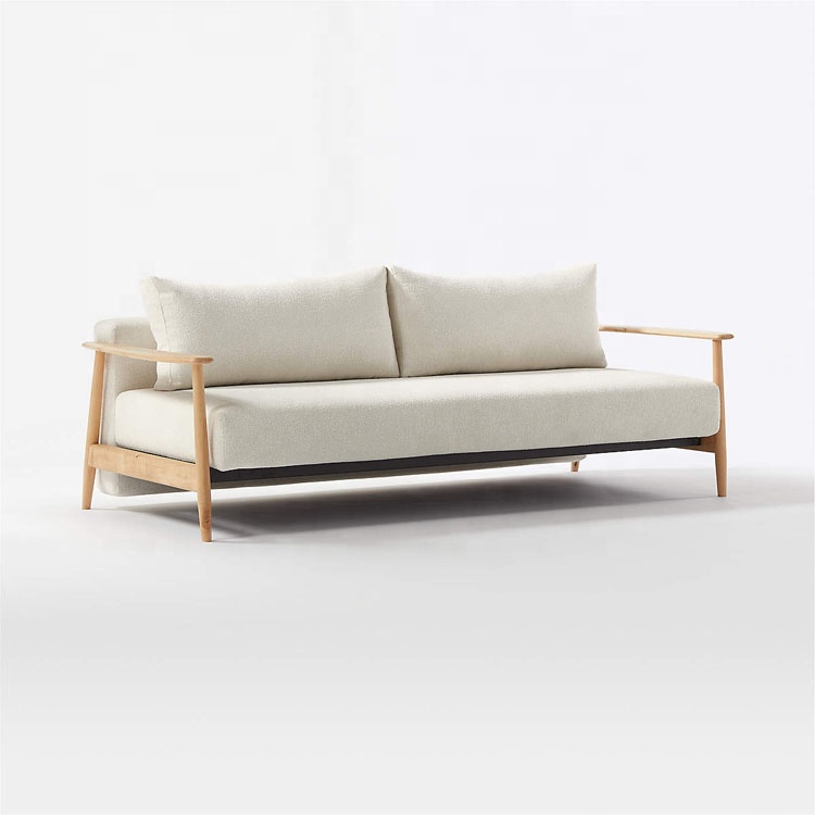Indoor furniture modern couch set for home living room oak frame sleeper sofa