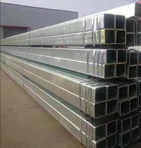 Поставка с завода ASTM A36 Q235 Q345 SS400, прямоугольная оцинкованная стальная квадратная труба, сертифицированная 75x75 мм 120x120 мм горячее погружение" - Product Image 2