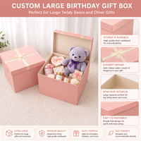 Maßgefertigte Wellpappe-Geschenkbox Große Verpackungsbox Geburtstag Valentinstag Puppen-Präsentationsbox