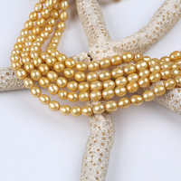Offre Spéciale Naturel Perles Or 7-8mm riz Perles D'eau Douce Perle Cordes Pour La Fabrication