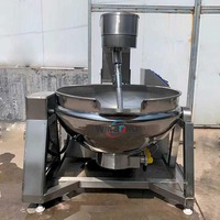 Autocuiseur industriel à haute température pour sauce Pho Bouillon alimentaire Bakso Bouillon de viande Remplisseur de sauce avec mélangeur pour restaurant