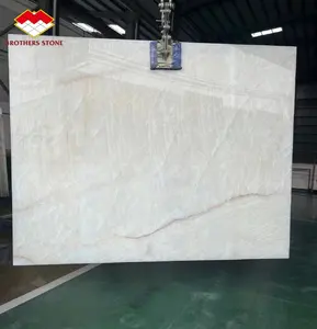 豪华冰河时代翡翠玛瑙天然大理石石材透明皇家白色玛瑙瓷砖墙面装饰