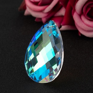 Lustre en verre <span class=keywords><strong>cristal</strong></span> poli AB avec <span class=keywords><strong>suspension</strong></span> à prisme en feuille sur le thème d'une belle fleur - Product Image 5