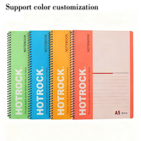Cahier à spirales de haute qualité avec couverture en papier A4, option tissu, pages épaissies pour les étudiants et le bureau