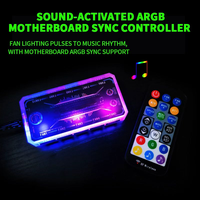 Produit en stock : Accessoires informatiques, contrôleur de musique, ventilateur PC, concentrateur de contrôle 6 broches, alimentation SATA, contrôleur RGB sans fil