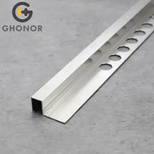 Tile Trims Aluminum Q Shape Square Box Capping Extrusion Ceramic Tile Trim Border