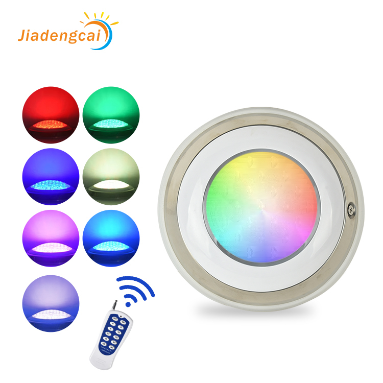 Remote Control Waterproof IP68 Stainless Steel High CRI 85 Outdoor Indoor Underwater LED Swimming Pool Lights RGB Dimmable CE