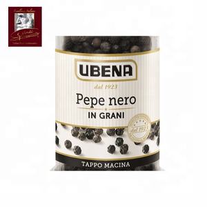 40g de poivre noir en grains, épices en granulés, pot rond avec moulin GV GVERDI, sélection italienne, produit en Italie - Product Image 3