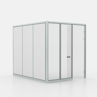 Verre de séparation de bureau avec portes, panneaux muraux transparents, gazon et murs artificiels pour entrepôt et bureau
