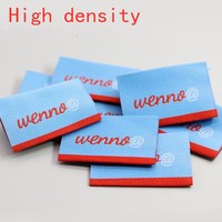 Étiquette de vêtement tissée en taffetas de coton biologique/satin/nylon pour étiquettes de vêtement personnalisées à Guangzhou Étiquette de tissu bon marché